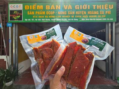 Thịt lợn sấy Hoàng Su Phì
